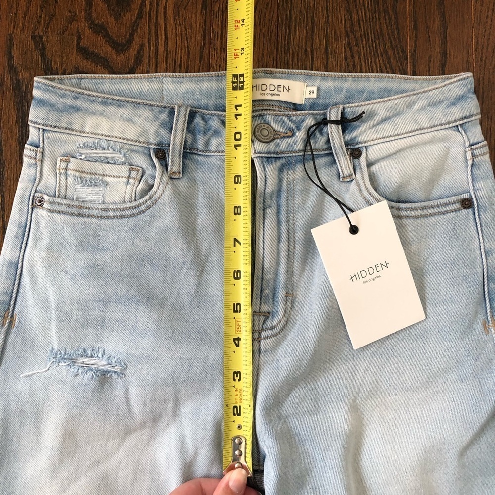 NWT HIDDEN Jeans Women’s 29 Fray Hem Ankle Cigarette Skinny Jeans in Light Wash - Picture 7 of 10